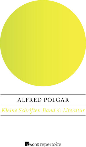 Buchcover Literatur | Alfred Polgar | EAN 9783688100958 | ISBN 3-688-10095-6 | ISBN 978-3-688-10095-8