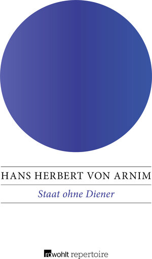 Buchcover Staat ohne Diener | Hans Herbert von Arnim | EAN 9783688114801 | ISBN 3-688-11480-9 | ISBN 978-3-688-11480-1