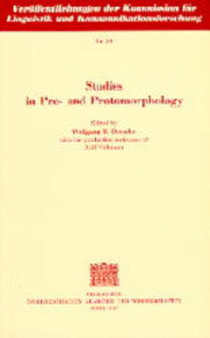 Buchcover Studies in Pre- and Protomorphology  | EAN 9783700126546 | ISBN 3-7001-2654-9 | ISBN 978-3-7001-2654-6