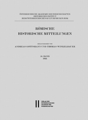 Buchcover Römische Historische Mitteilungen / Römische Historische Mitteilungen 58 Band 2016  | EAN 9783700180463 | ISBN 3-7001-8046-2 | ISBN 978-3-7001-8046-3