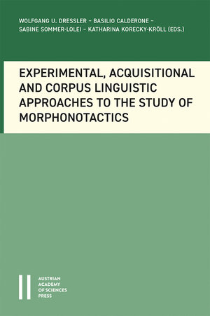 Buchcover Experimental, Acquisitional and Corpuslinguistic Approaches to the Study of Morphonotactics  | EAN 9783700187141 | ISBN 3-7001-8714-9 | ISBN 978-3-7001-8714-1