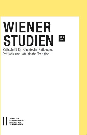 Buchcover Wiener Studien ‒ Zeitschrift für Klassische Philologie, Patristik und lateinische Tradition, Band 133/2020  | EAN 9783700187417 | ISBN 3-7001-8741-6 | ISBN 978-3-7001-8741-7