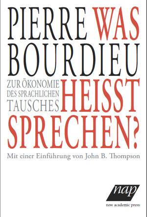 Buchcover Was heißt sprechen? | Pierre Bourdieu | EAN 9783700315186 | ISBN 3-7003-1518-X | ISBN 978-3-7003-1518-6