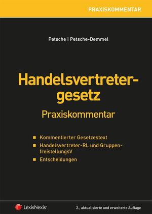 Buchcover Handelsvertretergesetz | Alexander Petsche | EAN 9783700760344 | ISBN 3-7007-6034-5 | ISBN 978-3-7007-6034-4
