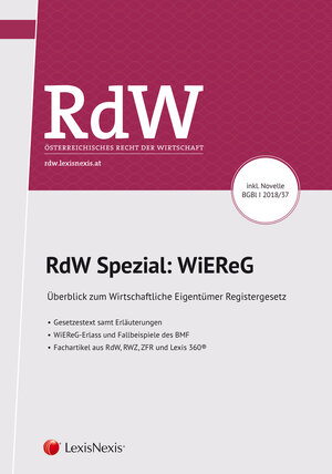 Buchcover RdW Spezial: WiEReG | Benjamin Fassl | EAN 9783700772651 | ISBN 3-7007-7265-3 | ISBN 978-3-7007-7265-1