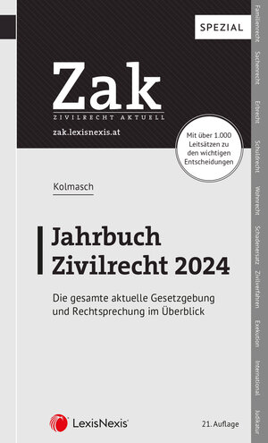 Buchcover Zak Jahrbuch Zivilrecht 2024 | Wolfgang Kolmasch | EAN 9783700788546 | ISBN 3-7007-8854-1 | ISBN 978-3-7007-8854-6