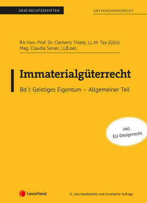 Buchcover Immaterialgüterrecht (Skriptum) - Bd I | Clemens Thiele | EAN 9783700790891 | ISBN 3-7007-9089-9 | ISBN 978-3-7007-9089-1