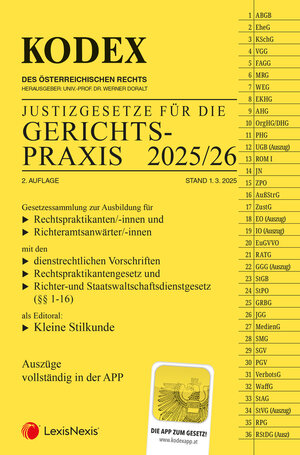 Buchcover KODEX Gerichtspraxis 2025/26 - inkl. App  | EAN 9783700791065 | ISBN 3-7007-9106-2 | ISBN 978-3-7007-9106-5