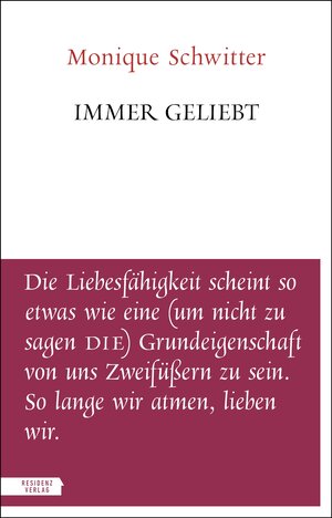 Buchcover immer geliebt | Monique Schwitter | EAN 9783701735846 | ISBN 3-7017-3584-0 | ISBN 978-3-7017-3584-6