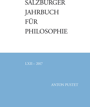 Buchcover Salzburger Jahrbuch für Philosophie  | EAN 9783702508821 | ISBN 3-7025-0882-1 | ISBN 978-3-7025-0882-1