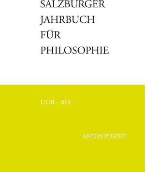 Buchcover Salzburger Jahrbuch für Philosophie  | EAN 9783702509040 | ISBN 3-7025-0904-6 | ISBN 978-3-7025-0904-0
