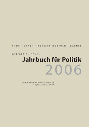 Buchcover Österreichisches Jahrbuch für Politik / Österreichisches Jahrbuch für Politik  | EAN 9783702804343 | ISBN 3-7028-0434-X | ISBN 978-3-7028-0434-3