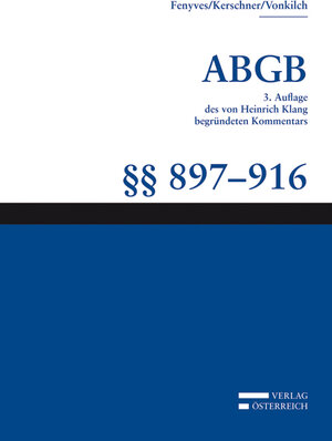 Buchcover Kommentar zum ABGB - Klang-Kommentar / Klang-Kommentar  | EAN 9783704656964 | ISBN 3-7046-5696-8 | ISBN 978-3-7046-5696-4