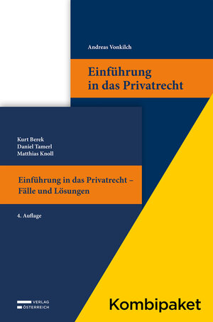 Buchcover Kombipaket Einführung in das Privatrecht: Lehrbuch und Casebook | Andreas Vonkilch | EAN 9783704672742 | ISBN 3-7046-7274-2 | ISBN 978-3-7046-7274-2