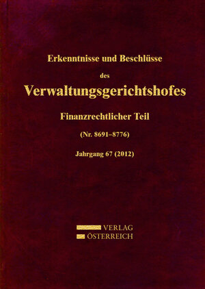 Buchcover Erkenntnisse und Beschlüsse des Verwaltungsgerichtshofes  | EAN 9783704672803 | ISBN 3-7046-7280-7 | ISBN 978-3-7046-7280-3