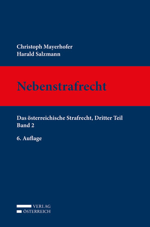 Buchcover Nebenstrafrecht | Christoph Mayerhofer | EAN 9783704673961 | ISBN 3-7046-7396-X | ISBN 978-3-7046-7396-1