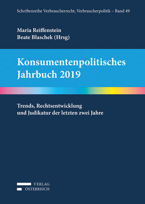 Buchcover Konsumentenpolitisches Jahrbuch 2019  | EAN 9783704683472 | ISBN 3-7046-8347-7 | ISBN 978-3-7046-8347-2