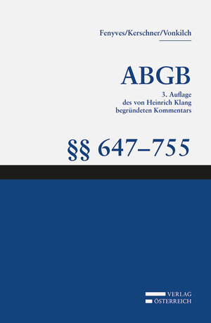 Buchcover Großkommentar zum ABGB - Klang Kommentar  | EAN 9783704686770 | ISBN 3-7046-8677-8 | ISBN 978-3-7046-8677-0