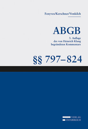 Buchcover Großkommentar zum ABGB - Klang Kommentar  | EAN 9783704687531 | ISBN 3-7046-8753-7 | ISBN 978-3-7046-8753-1