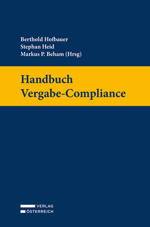 Buchcover Handbuch Vergabe-Compliance | EAN 9783704689764 | ISBN 3-7046-8976-9 | ISBN 978-3-7046-8976-4