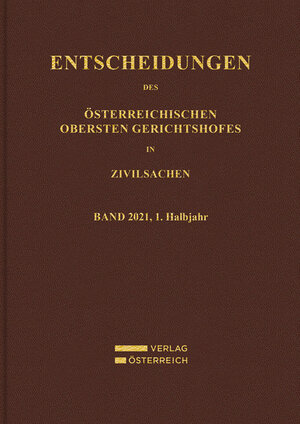 Buchcover Entscheidungen des Obersten Gerichtshofes in Zivilsachen  | EAN 9783704690548 | ISBN 3-7046-9054-6 | ISBN 978-3-7046-9054-8