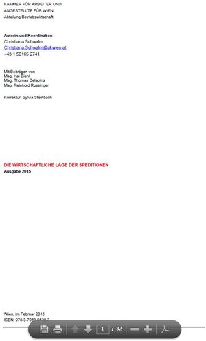 Buchcover Die wirtschaftliche Lage der Speditionen | Christiana Schwalm | EAN 9783706305303 | ISBN 3-7063-0530-5 | ISBN 978-3-7063-0530-3
