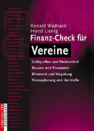 Buchcover Finanz-Check für Vereine | Ronald Wadsack | EAN 9783706407519 | ISBN 3-7064-0751-5 | ISBN 978-3-7064-0751-9