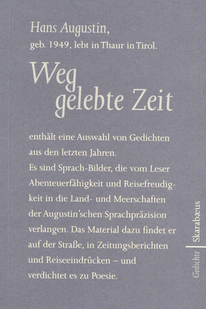 Buchcover Weggelebte Zeit | Hans Augustin | EAN 9783706622455 | ISBN 3-7066-2245-9 | ISBN 978-3-7066-2245-5