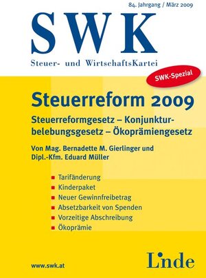 Buchcover Steuerreform 2009 | Bernadette Gierlinger | EAN 9783707314717 | ISBN 3-7073-1471-5 | ISBN 978-3-7073-1471-7