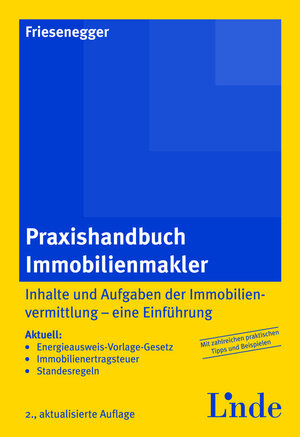 Buchcover Praxishandbuch Immobilienmakler | Christian Friesenegger | EAN 9783707322491 | ISBN 3-7073-2249-1 | ISBN 978-3-7073-2249-1