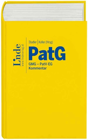 Buchcover PatG | Patentgesetz | Thomas Adocker | EAN 9783707340099 | ISBN 3-7073-4009-0 | ISBN 978-3-7073-4009-9