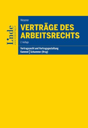 Buchcover Verträge des Arbeitsrechts | Christian Wesener | EAN 9783707341836 | ISBN 3-7073-4183-6 | ISBN 978-3-7073-4183-6