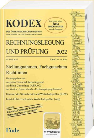 Buchcover KODEX Rechnungslegung und Prüfung 2022 | Werner Gedlicka | EAN 9783707344820 | ISBN 3-7073-4482-7 | ISBN 978-3-7073-4482-0