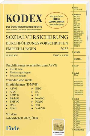 Buchcover KODEX Sozialversicherung 2022, Band III | Herta Baumann | EAN 9783707345735 | ISBN 3-7073-4573-4 | ISBN 978-3-7073-4573-5