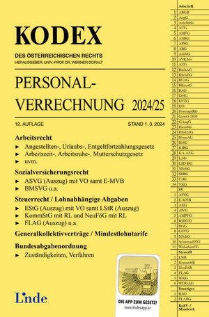 Buchcover KODEX Personalverrechnung 2024/25 | Michael Seebacher | EAN 9783707349467 | ISBN 3-7073-4946-2 | ISBN 978-3-7073-4946-7