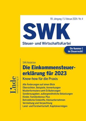 Buchcover Die Steuererklärungen für 2023 | Band 1 | Stefan Menhofer | EAN 9783707349597 | ISBN 3-7073-4959-4 | ISBN 978-3-7073-4959-7