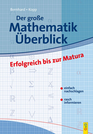 Buchcover Der große Mathematik-Überblick | Günther Kopp | EAN 9783707408751 | ISBN 3-7074-0875-2 | ISBN 978-3-7074-0875-1