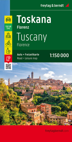 Freytag Berndt Autokarten, Toskana - Florenz - Maßstab 1 : 150 000: Top 10 Tips. Sehenswürdigkeiten, Cityplan, Weinführer (Road and Leisure Time Map)