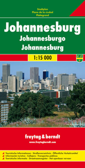 Freytag Berndt Stadtpläne, Johannesburg 1:15.000: Touristische Informationen. Straßenverzeichnis. Cityplan (Country Mapping S.)