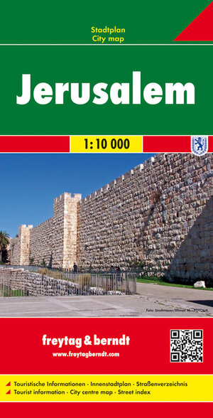 Freytag Berndt Stadtpläne, Jerusalem 1:10.000: Touristische Informationen. Innenstadtplan. Straßenverzeichnis