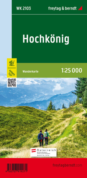 Buchcover Hochkönig, Wanderkarte 1:25.000, freytag & berndt, WK 2103  | EAN 9783707919271 | ISBN 3-7079-1927-7 | ISBN 978-3-7079-1927-1