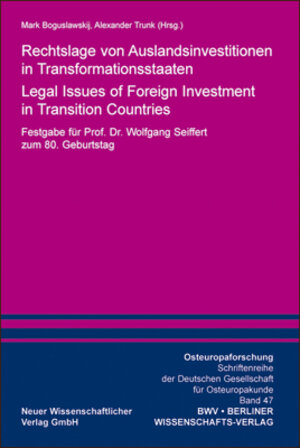 Buchcover Rechtslage von Auslandsinvestitionen in Transformationsstaaten  | EAN 9783708303666 | ISBN 3-7083-0366-0 | ISBN 978-3-7083-0366-6