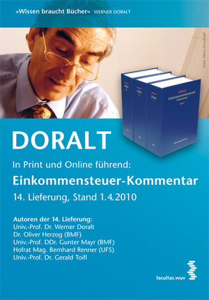 Buchcover Einkommensteuergesetz 14. Lieferung | Werner Doralt | EAN 9783708906539 | ISBN 3-7089-0653-5 | ISBN 978-3-7089-0653-9
