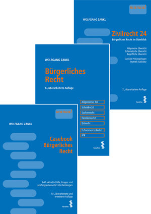Buchcover Kombipaket Casebook Bürgerliches Recht, Bürgerliches Recht und Zivilrecht 24 | Wolfgang Zankl | EAN 9783708919171 | ISBN 3-7089-1917-3 | ISBN 978-3-7089-1917-1