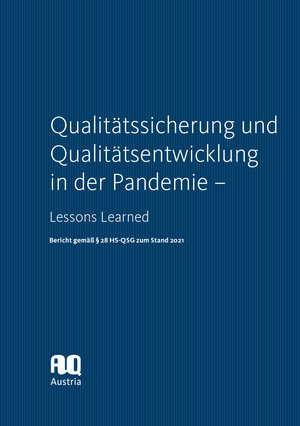 Buchcover Qualitätssicherung und Qualitätsentwicklung in der Pandemie – Lessons Learned  | EAN 9783708923635 | ISBN 3-7089-2363-4 | ISBN 978-3-7089-2363-5