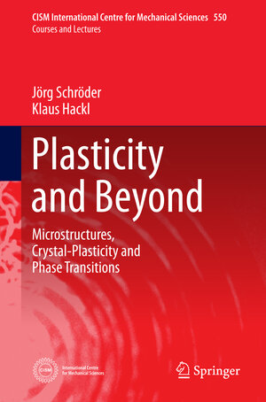 Buchcover Plasticity and Beyond | Jörg Schröder | EAN 9783709116258 | ISBN 3-7091-1625-2 | ISBN 978-3-7091-1625-8