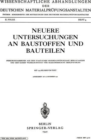 Buchcover Neuere Untersuchungen an Baustoffen und Bauteilen | Alfred Hummel | EAN 9783709152874 | ISBN 3-7091-5287-9 | ISBN 978-3-7091-5287-4