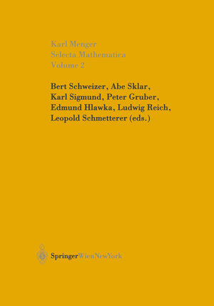 Buchcover Selecta Mathematica II | Karl Menger | EAN 9783709160459 | ISBN 3-7091-6045-6 | ISBN 978-3-7091-6045-9