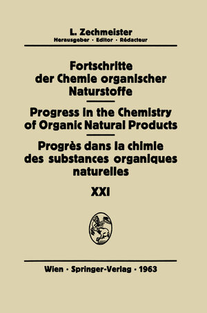 Buchcover Progrès Dans La Chimie Des Substances Organiques Naturelles/Progress in the Chemistry of Organic Natural Products  | EAN 9783709171493 | ISBN 3-7091-7149-0 | ISBN 978-3-7091-7149-3