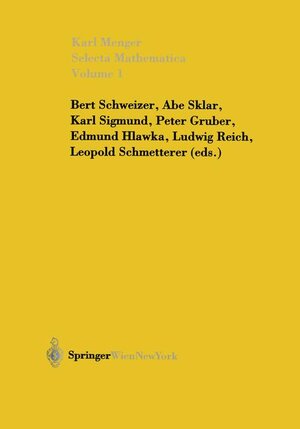 Buchcover Selecta Mathematica I | Karl Menger | EAN 9783709172827 | ISBN 3-7091-7282-9 | ISBN 978-3-7091-7282-7